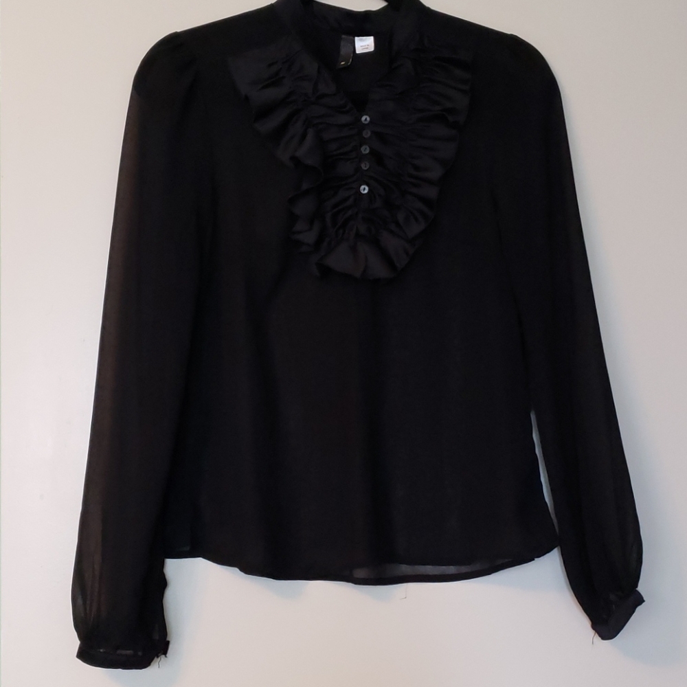 H&M - Sheer Black Blouse